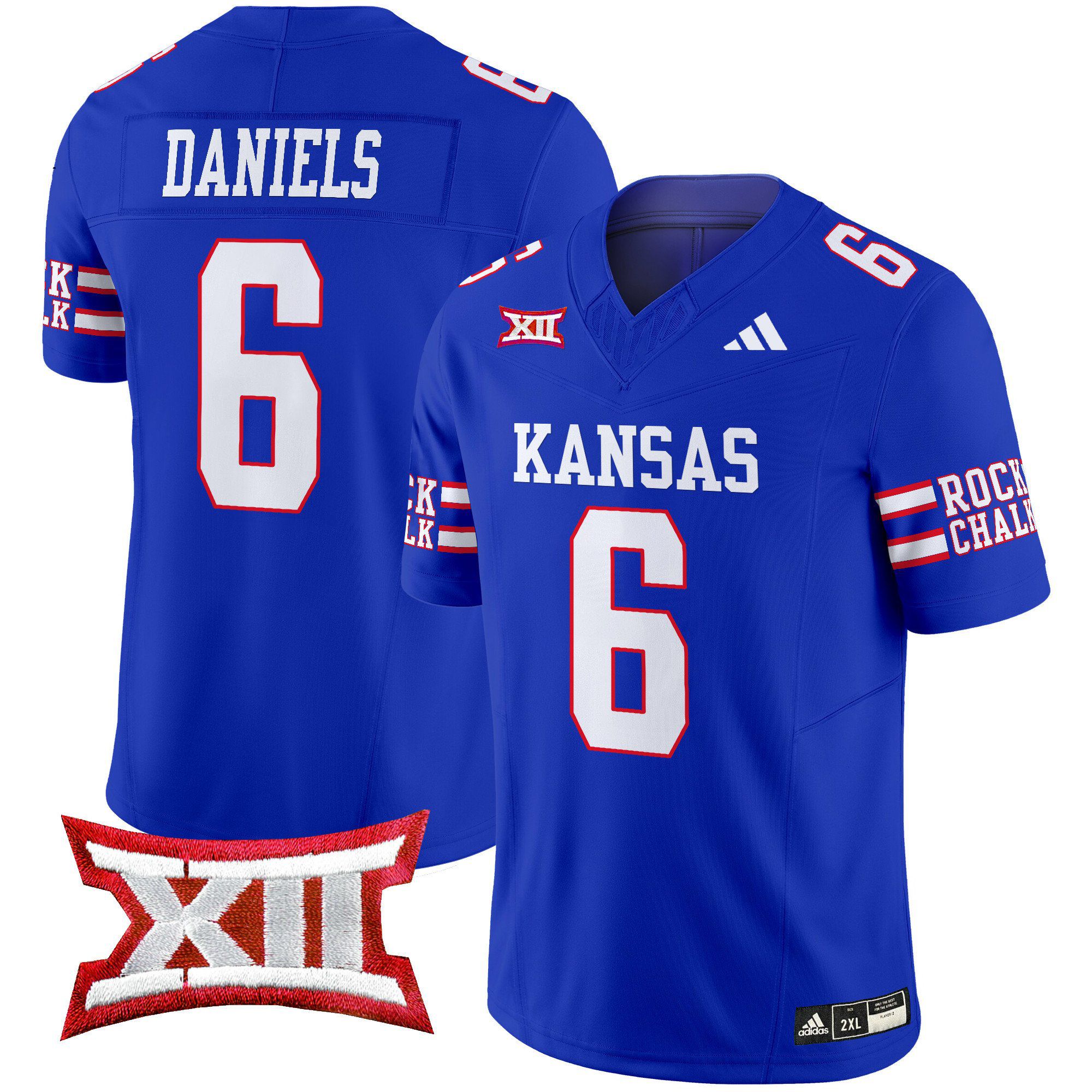 Men Kansas Jayhawks 6 Daniels Blue 2024 Vapor Limited NCAA Jersey